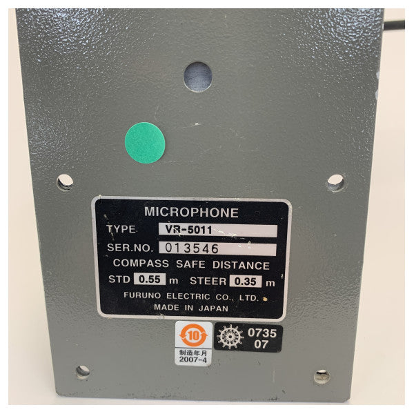 Furuno VR-5011 Bridge Micophone Marine Electronics Component - Used