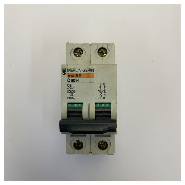 Merlin Gerin Multi 9 C60H C2 miniature automatsikring MCB 10kA 2A - brugt