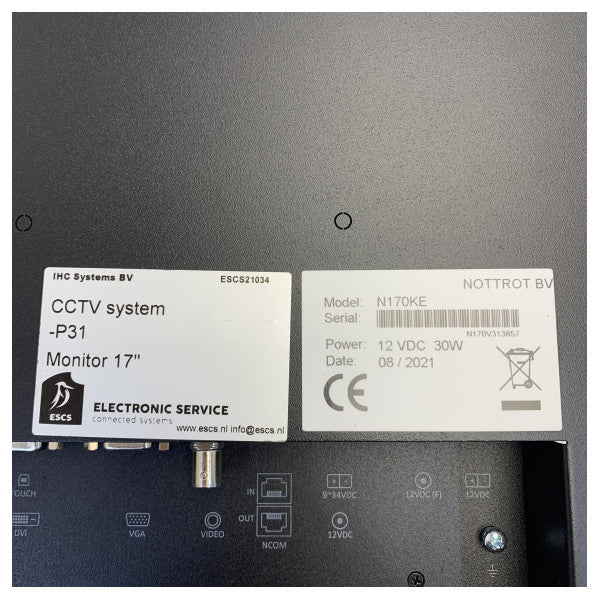 N170KE Monitor marino - Pantalla de panel empotrable - Usado
