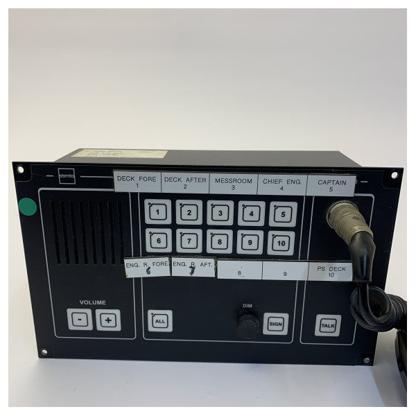Zenitel ETB-10V5 Marine Intercom System 10-Line Command Talkback Station - Used