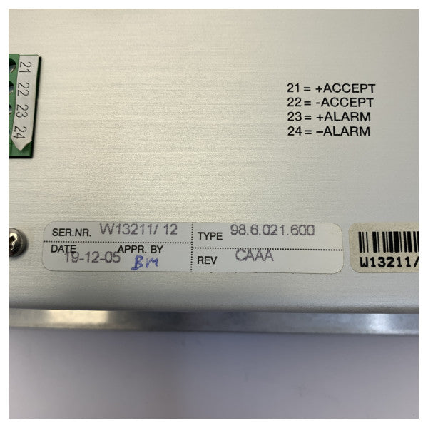 Praxis 98-6-021-600 Alarm Duty System Display Module - Used