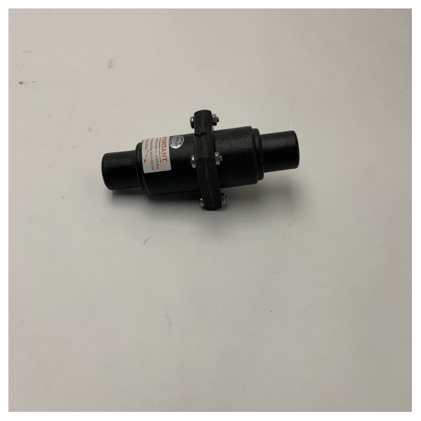 Whale Marine Μαύρη βαλβίδα ελέγχου γραμμής 38mm - Ανθεκτική βαλβίδα μη επιστροφής για συστήματα αντλιών και σωλήνων