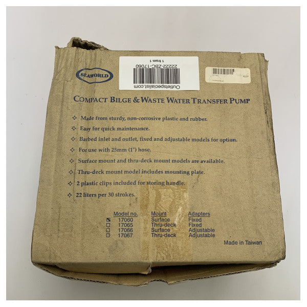 Трюмний насос Seaworld ручний чорний 22 л/хв - 17060 - 17060