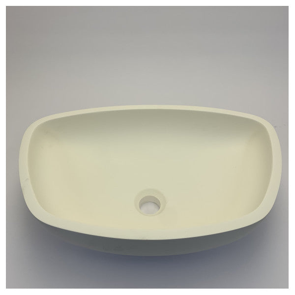 Glass Design Square Surface Mount Bathroom Sink New Quad Bianco Matt