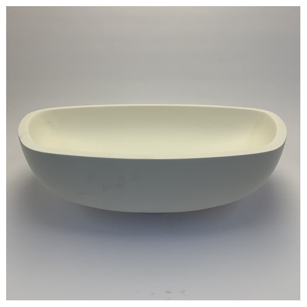 Glass Design Square Surface Mount Bathroom Sink New Quad Bianco Matt