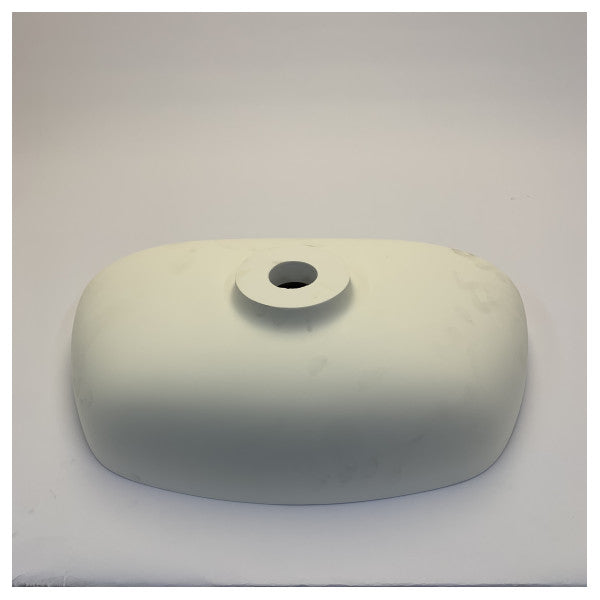 Glass Design Square Surface Mount Bathroom Sink New Quad Bianco Matt