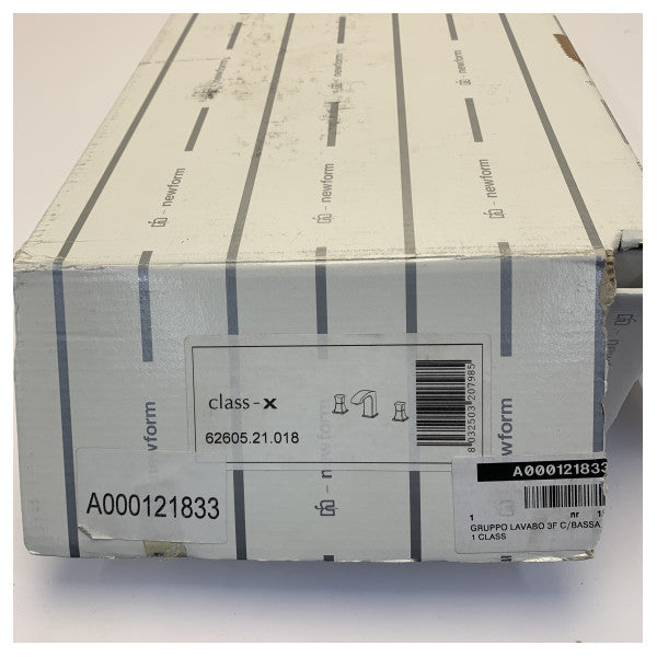 Newform Class-X 3-Hole Basin Mixer Tap - 62605.21
