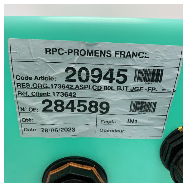 Promens 80L Tank tal-Ilma Iswed bis-Sensor tal-Livell - 284589