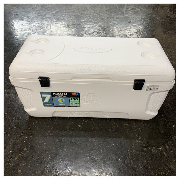 Igloo Marine Contour 150 صندوق تبريد بحري 142 لتر، صندوق ثلج بحري كبير، أبيض
