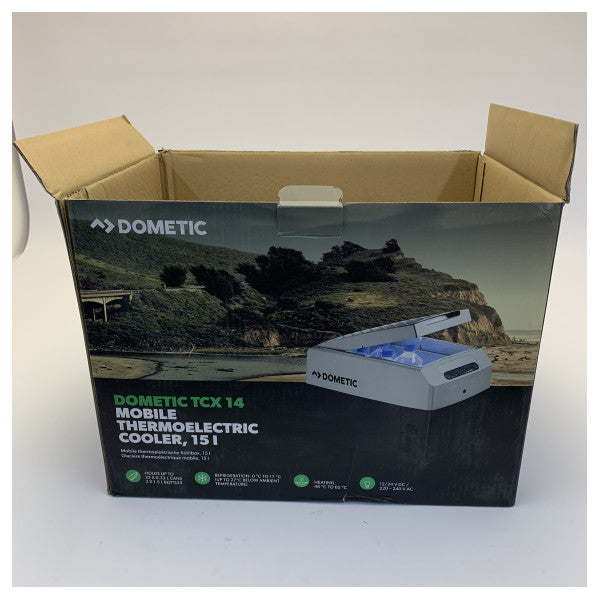 Dometic مبرد حراري كهربائي محمول TropiCool TCX 14 بسعة 15 لتر، رمادي