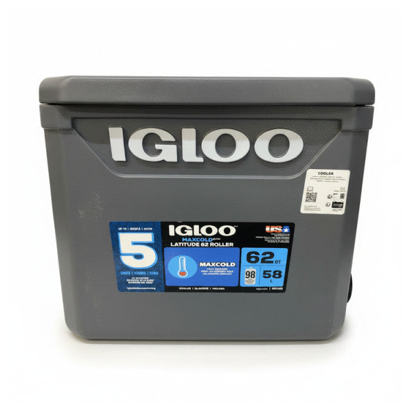 Igloo Maxcold Latitude 62 ローラークーラー 58L ホイール付きモバイル海洋用アイスチェスト
