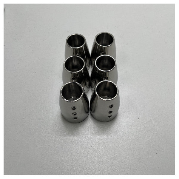 6x Beneteau Edelstahl Zepterstockhalter 25 mm - 163025