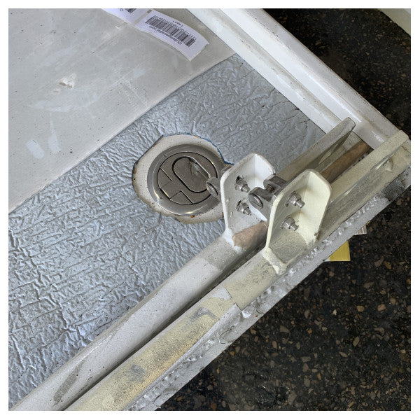 Ferretti White Coated Stainless Steel Marine Access Hatch - 123 x 103 cm