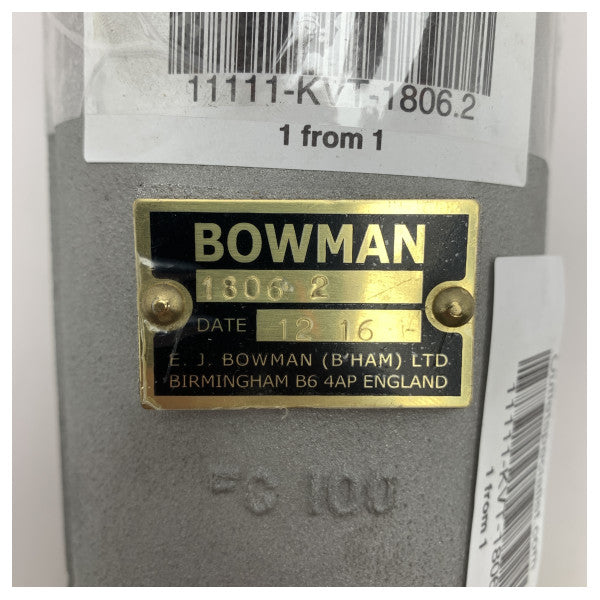Bowman のインタークーラー 120 の HP の熱交換器 1806.2 - FC100 - FC10B - 1C A732