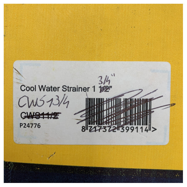 Filtro de enfriamiento de agua de mar Vetus CWS13/4 de 1 3/4 pulgadas