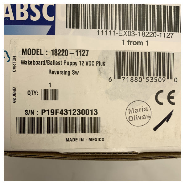 Jabsco 18220-112 12V Marine-Ballastpumpe für Wakeboard- und Skiboote