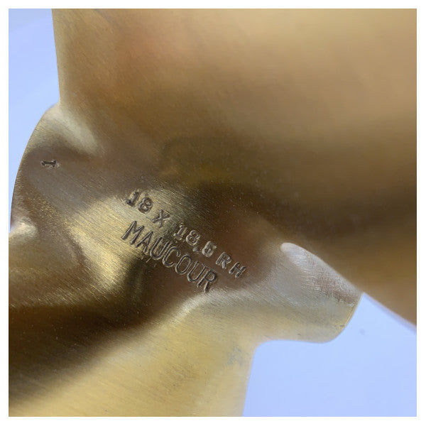 Maucour Marine Bronze Propeller 40mm 4-Blatt 18 x 18.5 Zoll RH - HJH180185RH04
