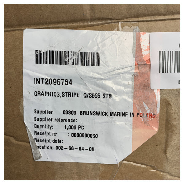 Quicksilver 595 Marine Graphics Stripe Lato Destro Blu - 218,33 x 9,07 pollici