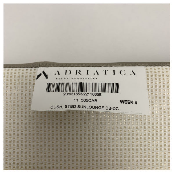 Almofada de sol cinza do lado de estibordo da cabine Quicksilver Activ 505 - 2211665E