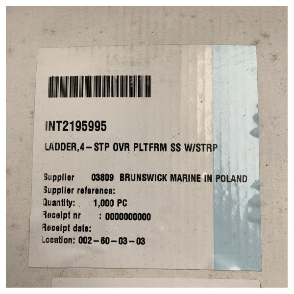 ステンレススチール製 4段折りたたみ式水泳用梯子 - LADR40001-N