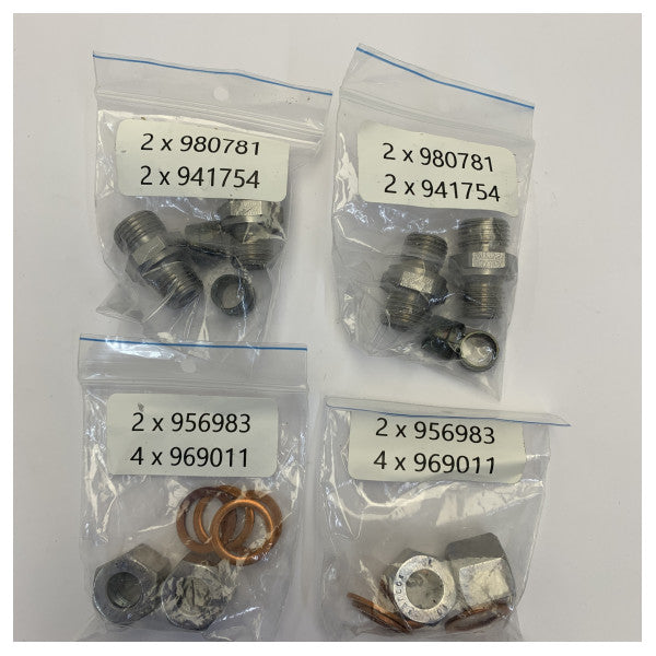 Volvo Penta 22463597 Marine Engine Fitting a Seal Kit - Copper Washers & Gaskets