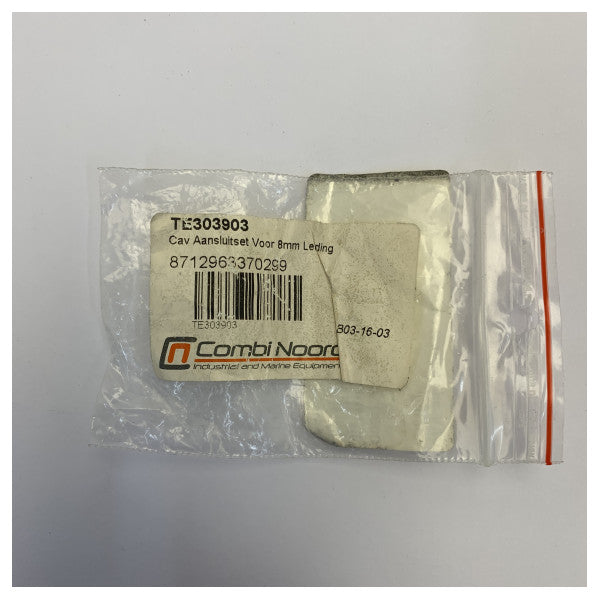 CAV TE303903 Marine Compression Fitting Set for 8mm Fuel & Hydraulic Lines
