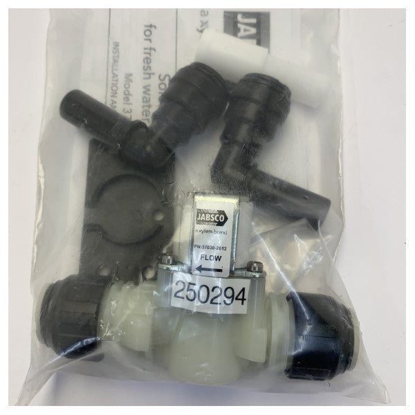 صمام ملف لولبي Jabsco 37038-2012 بجهد 12 فولت لمرحاض Quiet Flush البحري