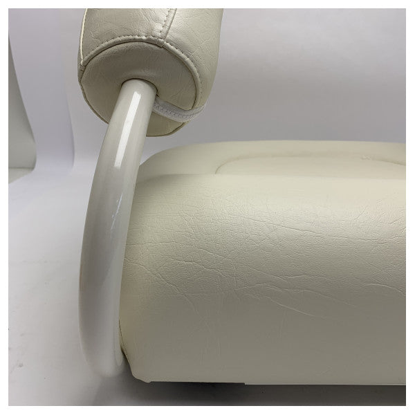 Baja 112 weiß beschichteter Geschwindigkeitsboot-Pilotensitz mit Podest - 1042056-WOL