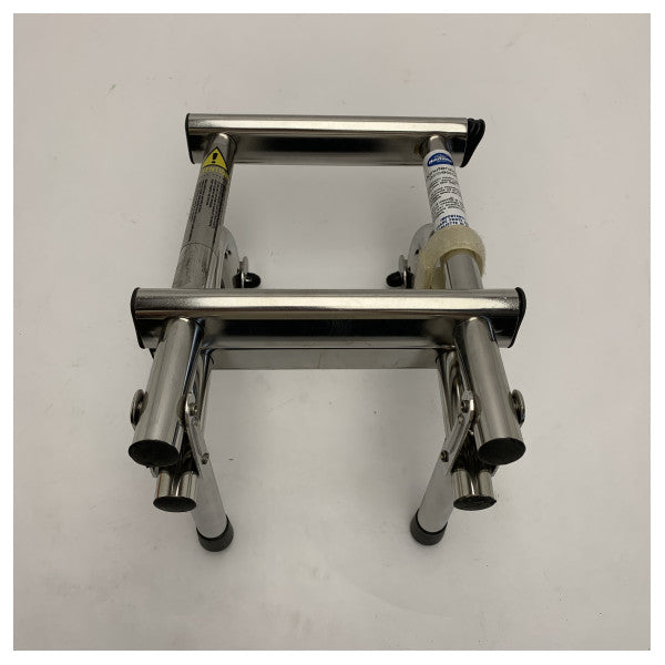 Nautinox ruostumattomasta teräksestä valmistettu merilaituri, jossa on 3 askelmaa, taitettava - 2046-1