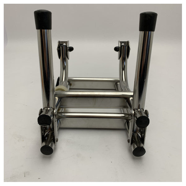 Nautinox ruostumattomasta teräksestä valmistettu merilaituri, jossa on 3 askelmaa, taitettava - 2046-1