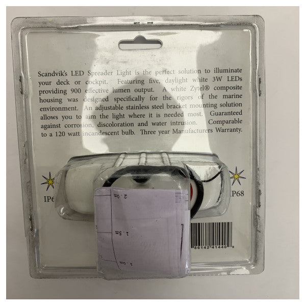 ضوء انتشار LED قابل للتثبيت من Scandvik بجهد 12 فولت باللون الأبيض - 41440P