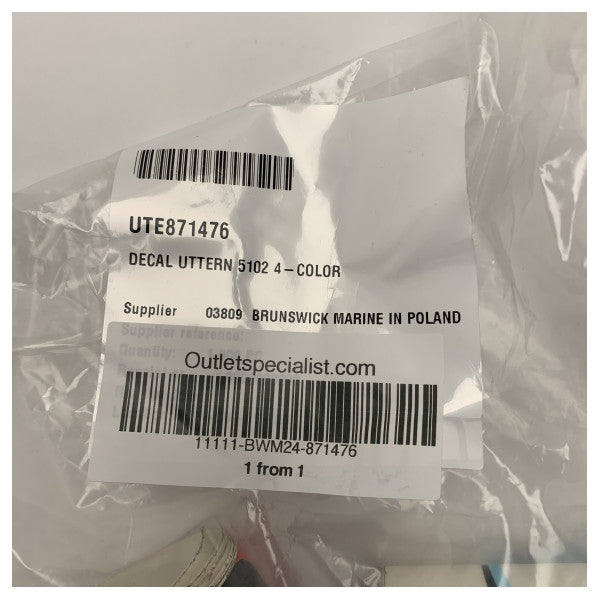 ウッターン 5102-4 カラーデカールキット(オリジナルタイプとロゴ付き)