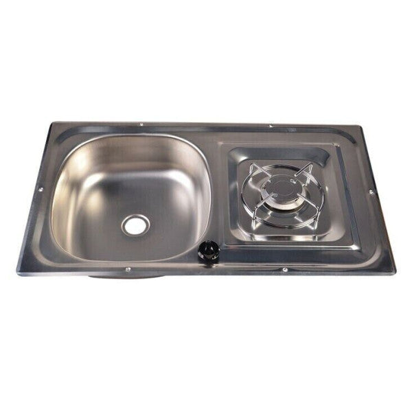 Συνδυαστική μονάδα θαλάσσιου κουζινικού από ανοξείδωτο χάλυβα με νεροχύτη και μονό καυστήρα αερίου για σκάφη - COMB1F6035CG