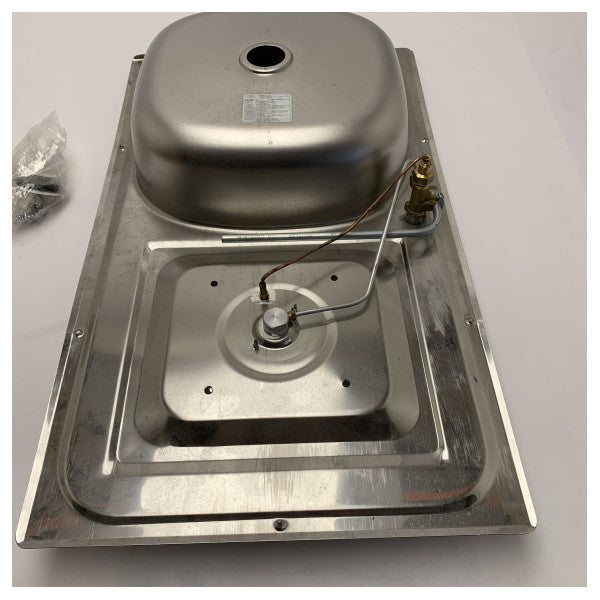 Συνδυαστική μονάδα θαλάσσιου κουζινικού από ανοξείδωτο χάλυβα με νεροχύτη και μονό καυστήρα αερίου για σκάφη - COMB1F6035CG