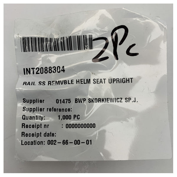 Quicksilver rustfritt stål avtagbart helmsete støtte - 2088304