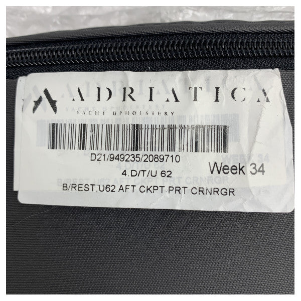 ウッターン U62 後部コックピットクッション 曲面ポートサイド アントラサイト - 2089710