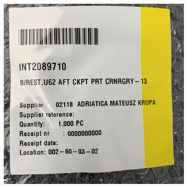 ウッターン U62 後部コックピットクッション 曲面ポートサイド アントラサイト - 2089710