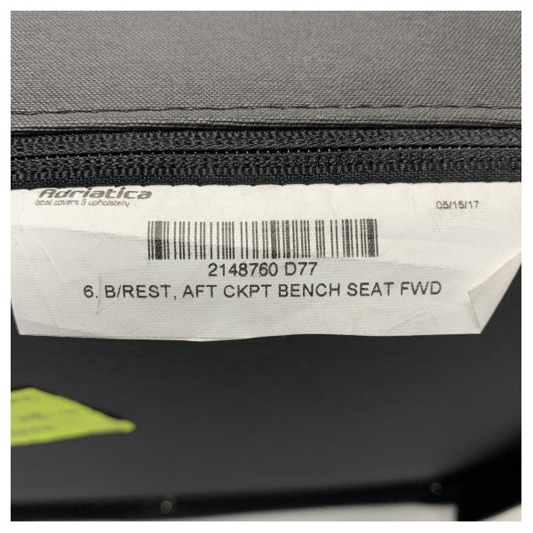 Uttern D77 Заднє сидіння для кокпіту з подушкою антрацит - 2148760