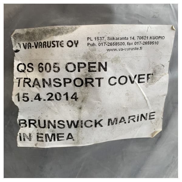 Quicksilver 605 Open trasport full boat cockpit cover gri - 2119196