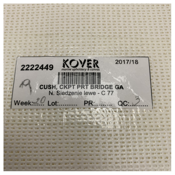 Uttern C77 Cockpit Portside Bridge Cushion Antracite - 2222449