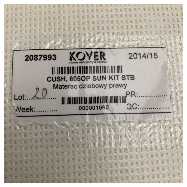 Quicksilver Activ 605 Open Sun Cushion Kit Starboard Side - 2087993