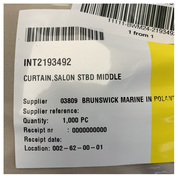 Quicksilver Activ 855 Salon Starboard Forward Corner Curtain - 2193492