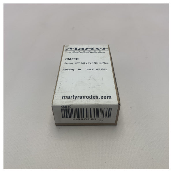 Ânodo de zinco do sistema de arrefecimento do motor Martyr completo com tampão de latão