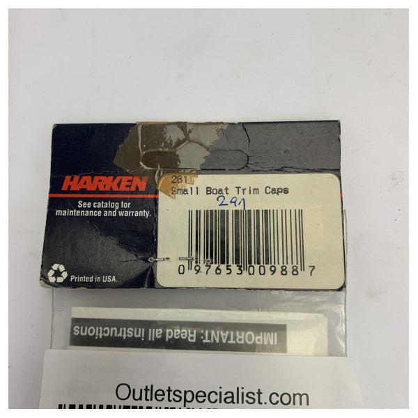 Harken 261 Tapas de acabado para riel de embarcaciones pequeñas - Herrajes para yates