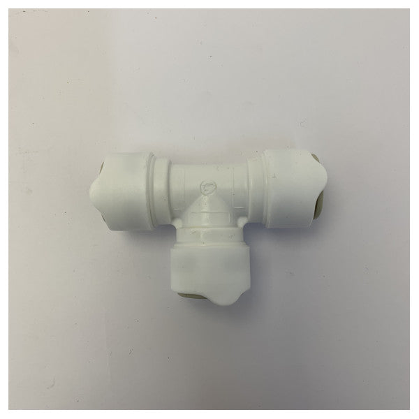 Whale WX1502B Acessório de canalização em T igual Quick Connect de 15 mm para náutica e autocaravanas