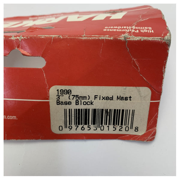 Harken 1990 Blocco singolo fisso per base dell’albero 75 mm Nero