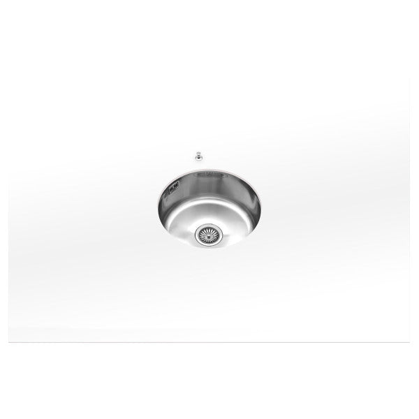 Alpes ruostumaton teräs V40D pyöreä upotettava pesuallas D40 cm D40 cm