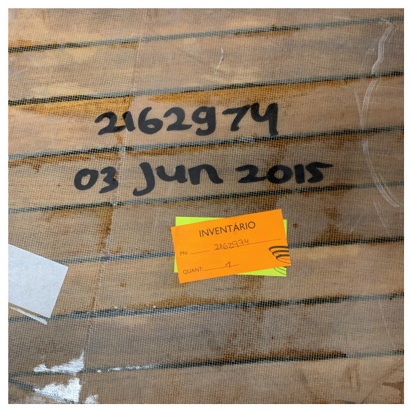 Högkvalitativ teakbågeplanka med halkfri mörk inläggning för marina och båtdecks - 2162974