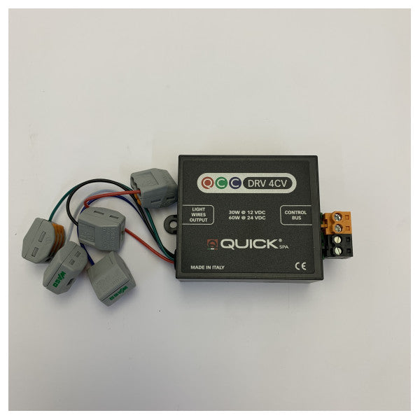 Quick L-QCC-DRV 4CV RGBW driver per strip LED Controllo colore 12/24V