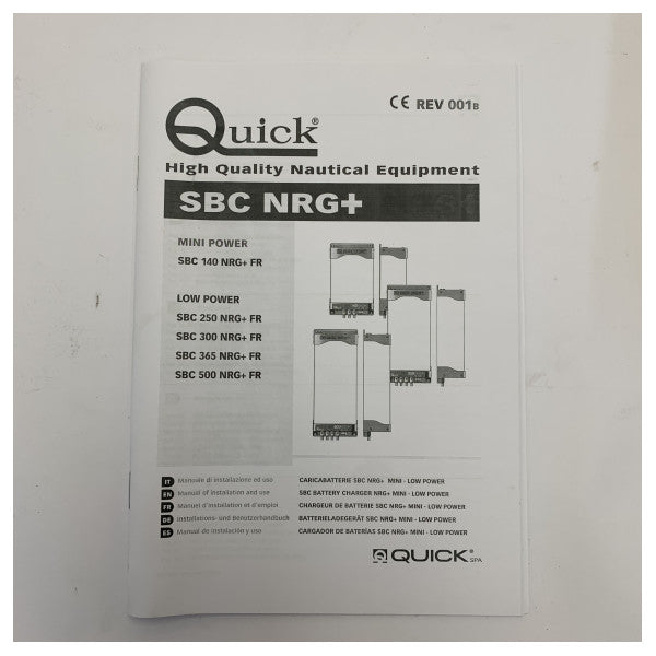 Quick SBC 500 NRG+ Marine Battery Charger 12V 40A - 3 Output 115V/230V